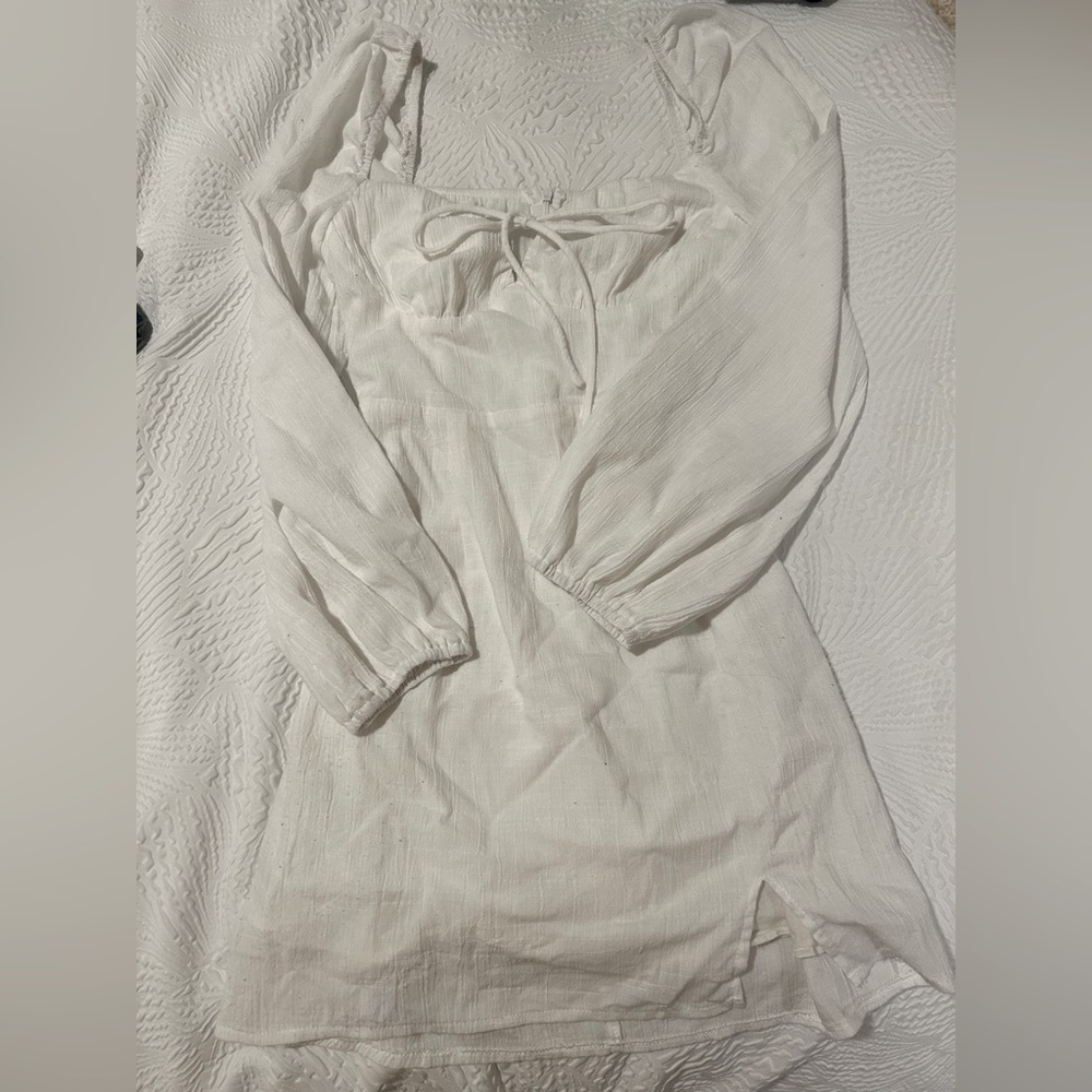 White mini dress
